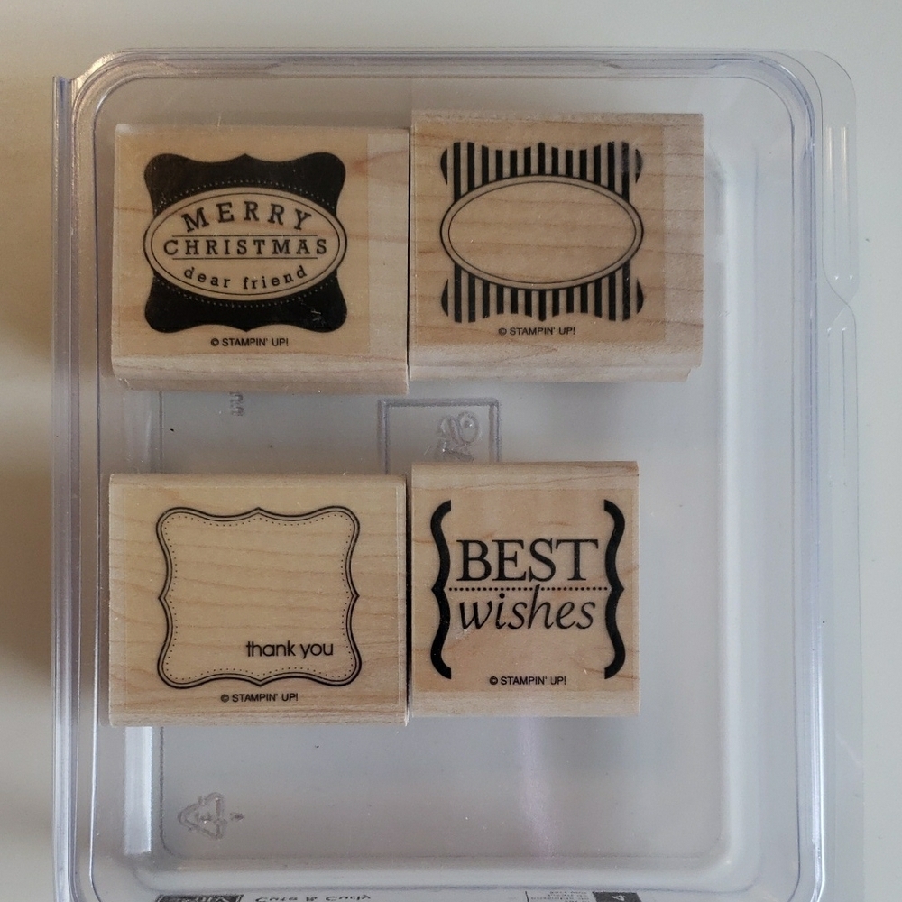 Stampin' Up! Black and Tan Design Stamps for Crafting